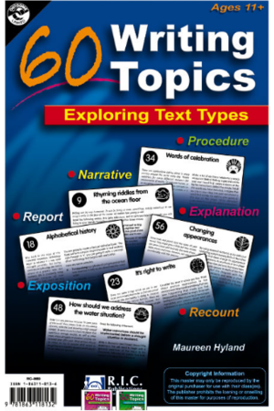 60 Writing Topics - Ages 11-13