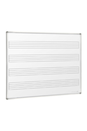Visionchart Magnetic Porcelain Music Board (1500 x 1200mm) - Wall Mounted