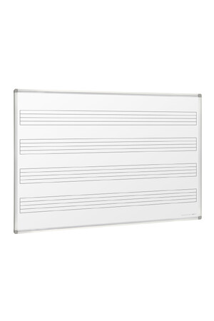 Visionchart Magnetic Porcelain Music Board (1800 x 1200mm) - Wall Mounted