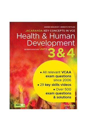Jacaranda Key Concepts in VCE Health & Human Development - Units 3 & 4 7E learnON & Print (includes free studyON)