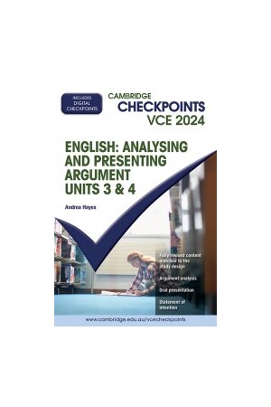 Cambridge Checkpoints VCE English: Analysing and Presenting Argument Units 3 & 4 2024