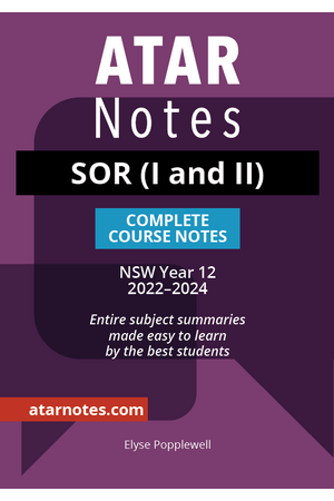 ATAR Notes HSC (Year 12) - Complete Course Notes: Studies of Religion (SOR 1 and 2) (2022-2024)