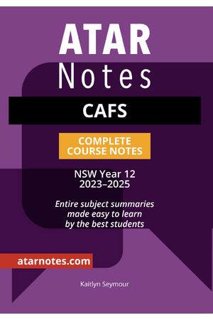 ATAR Notes HSC (Year 12) - Complete Course Notes: Community and Family Studies (CAFS) (2023-2025)