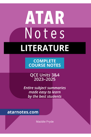 ATAR Notes QCE - Units 3 & 4 Complete Course Notes: Literature (2023-2025)