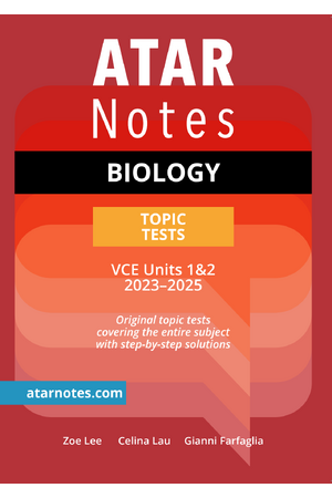 ATAR Notes VCE - Units 1 & 2 Topic Tests: Biology (2023-2025)