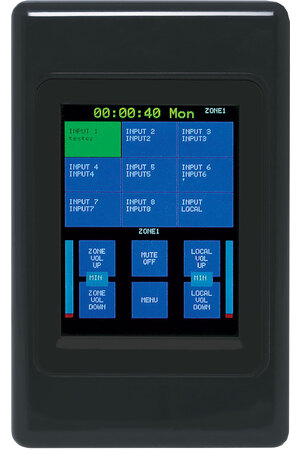Redback Touchscreen Source Switching Black Wall Plate to suit A4480B