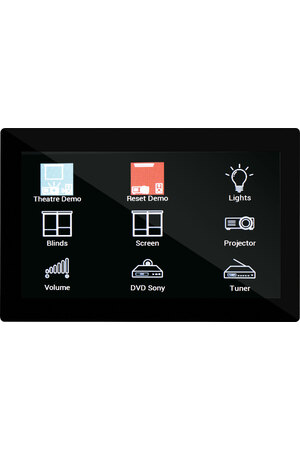 Redback Programmable Universal 7" Touchscreen Wallplate - Black