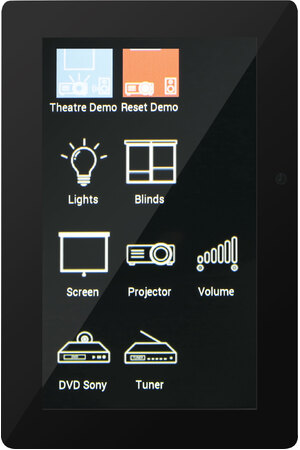 Redback Programmable Universal 4.3" Touchscreen Wallplate - Black