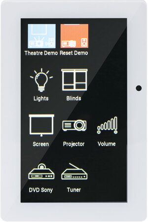 Redback Programmable Universal 4.3" Touchscreen Wallplate - White