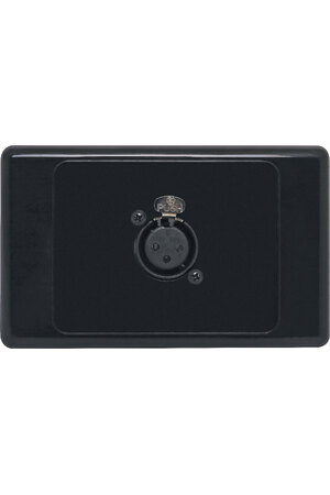 Redback Black 3 pin XLR Horizontal Microphone Wallplate