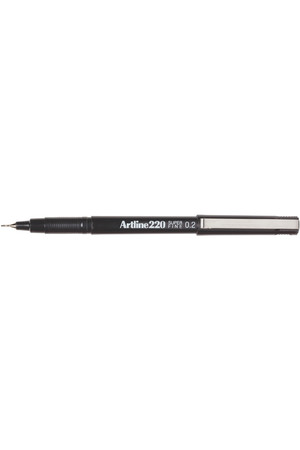 Artline Markers 220 (Superfine Point) - Black 0.2mm (Box of 12)