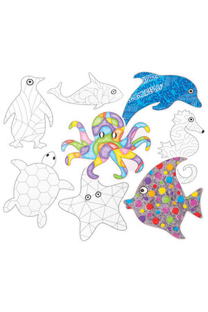 ColourMe Cardboard Sea Creatures - Set of 24