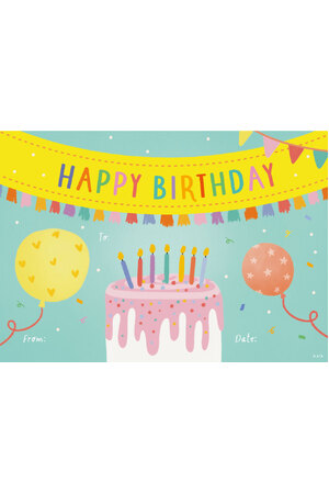 Happy Birthday Cake - PAPER Certificates (Pack of 200)