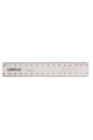 Celco Ruler TC101 - 15cm: Clear Plastic (Box of 25)