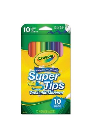 Crayola Markers - Super Tip (Washable): Pack of 10