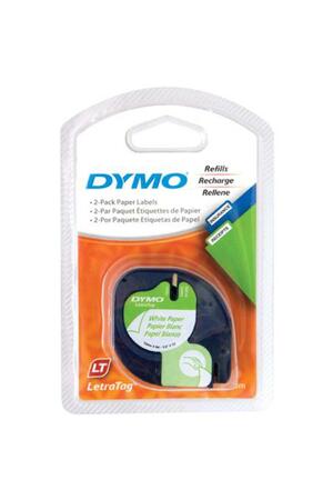 Dymo Letratag: Printer Paper Tape - 12mm x 4m (2 Pack)