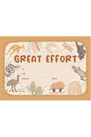 Great Effort - Card Certificates (Pack of 100)