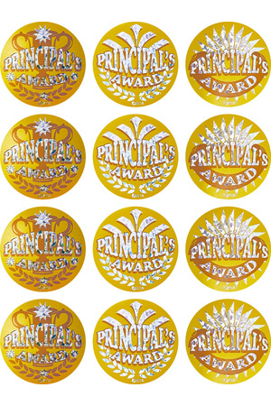 Principal's Award Large Gold Foil Stickers - Pack of 72