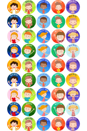 Happy Kids Stickers
