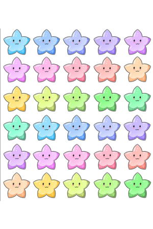 Rainbow Stars Reward Stickers