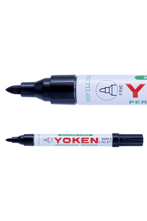 Yoken Markers - Bullet Black: Pack of 12