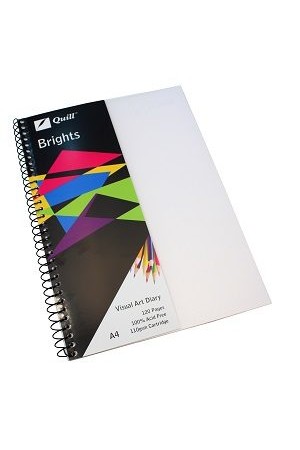 Quill Visual Art Diary - A4 Brights: Frosted (60 Leaf)