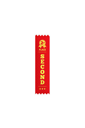NYDA Plain Ribbons 2nd Place (Pack of 100)
