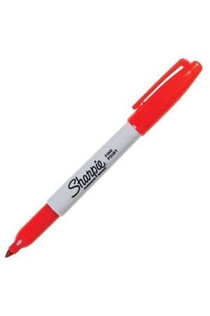Sharpie Markers - Fine: Red (Box of 12)
