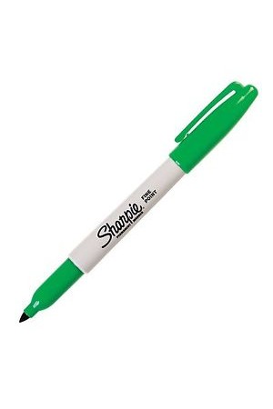 Sharpie Markers - Permanent (Fine Point): Green (Box of 12)