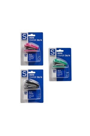 Sovereign Stapler - Mini 26/6 with Staples (Assorted Colours)