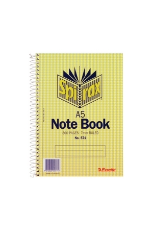 Notebook Spirax 571 A5 - 300 Pages (Pack of 5)