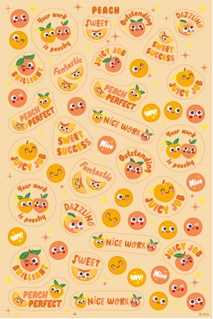 Peach - ScentSations "Scratch & Sniff" Merit Stickers (Pack of 150)