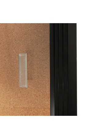 Visionchart Be Noticed Sliding Door Notice Case - Door 1525 x 915mm Black/Cork
