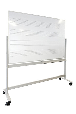 Visionchart Mobile Magnetic Music Whiteboard (1800 x 1200mm)