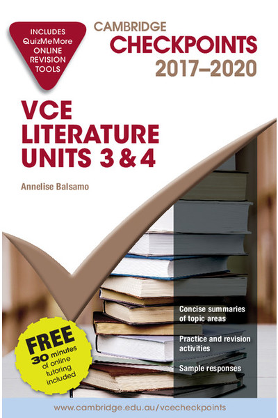 Cambridge Checkpoints VCE Literature (2017-2020) - Units 3&4 (Print & Digital)