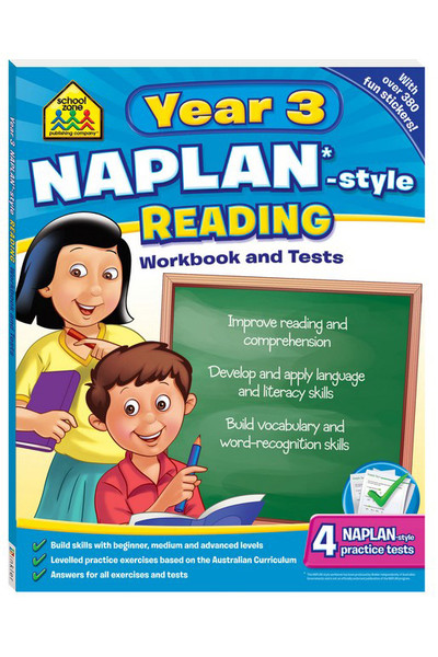 School Zone NAPLAN-Style Workbook and Tests - Year 3: Reading
