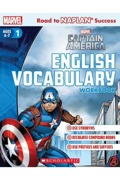 Road to NAPLAN Success: Level 1 - Captain America English Vocabulary Workbook