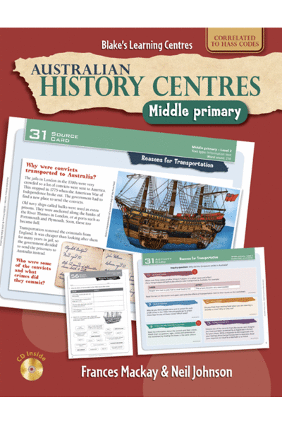 Blake's Learning Centres - Australian History Centres: Middle Primary
