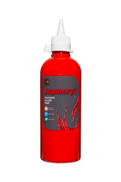 Aquacryl Premium Acrylic Paint 500mL - Warm Red