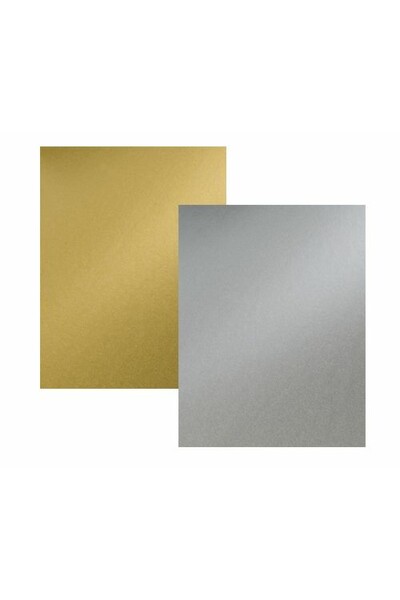Metallic Double-Sided Board - Gold/Silver (Pack of 12)