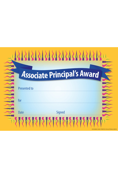 Associate Principal's Award Certificate - Pack of 35