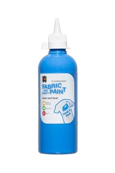 Fluorescent Fabric And Craft Paint 500mL - Blue