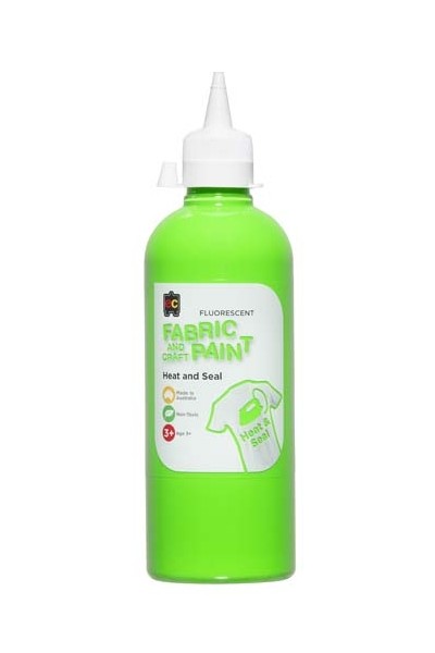 Fluorescent Fabric And Craft Paint 500mL - Green