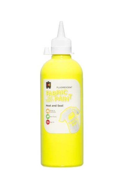 Fluorescent Fabric And Craft Paint 500mL - Yellow