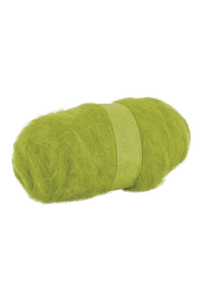 Crafting Combed Wool - Coarse: Leaf Green (100g)