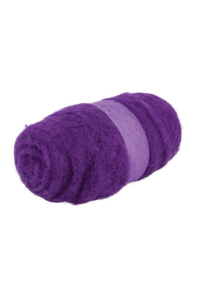Crafting Combed Wool - Coarse: Purple (100g)