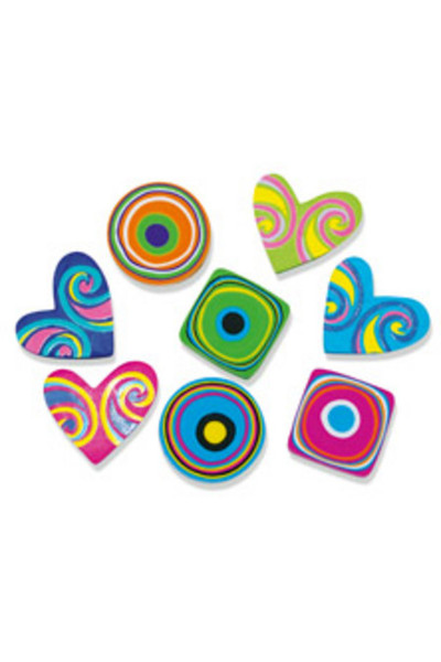 Hearts and Swirls Erasers - Pack of 20