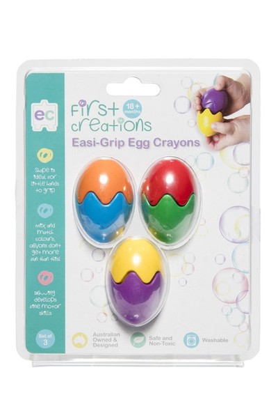 Easi-Grip Egg Crayons - Set of 3