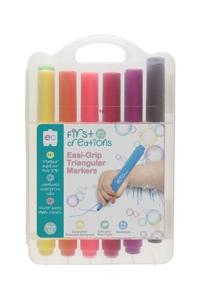 Easi-Grip Triangular Markers – Pack of 12