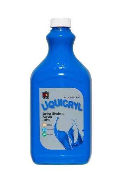 Liquicryl Fluorescent Junior Acrylic Paint 2L - Blue